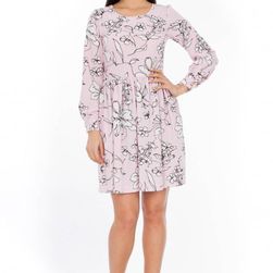 Rochie roz cu imprimeu floral, Roh