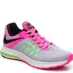 Incaltaminte Femei Nike Zoom Winflo 3 Lightweight Running Shoe - Womens GreyPinkGreen