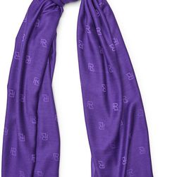Ralph Lauren RL Silk-Wool Scarf Purple
