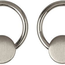 14th & Union Double Disc Hoop Earrings RHODIUM