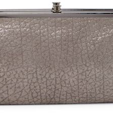 Hobo Lauren Leather Clutch Wallet GREY SPARKLE
