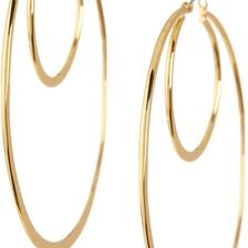 Trina Turk Double Hoop Earrings GOLD PL-MD GOLD