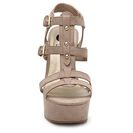 Incaltaminte Femei G by GUESS Hippo Wedge Sandal Taupe