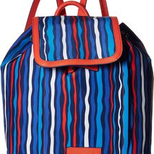 Vera Bradley Preppy Poly Backpack Cobalt Stripe