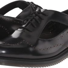 Dr. Martens Ruby Open Etched Brogue Shoe Black Polished Smooth
