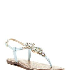 Incaltaminte Femei Sam Edelman Grayson Embellished Thong Sandal LT BLU PAT