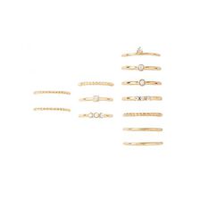Bijuterii Femei Forever21 Rhinestone Midi Ring Set Gold