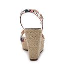 Incaltaminte Femei Unisa Rohzario Floral Wedge Sandal NavyWhitePink