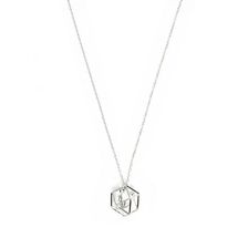 Bijuterii Femei Forever21 Geo Cutout Pendant Necklace Silverclear