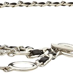 Michael Kors Laced Chain Belt with Multi Swag Front Black