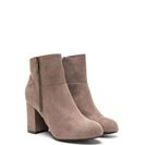 Incaltaminte Femei CheapChic You\'re Blocked Faux Suede Booties Taupe