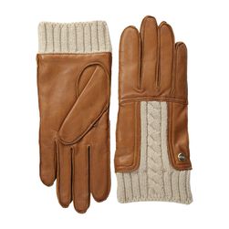 UGG Alexis Glove with Cable Knit Trim Chestnut M