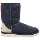 Incaltaminte Femei UGG Classic Short Serape Beads Navy Twinface