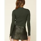 Bijuterii Femei Forever21 Contemporary Mock Neck Sweater Hunter green