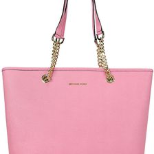 Michael Kors Jet Set Top Zip Saffiano Leather Tote - Misty Rose N/A