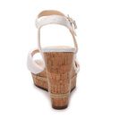 Incaltaminte Femei Kelly Katie Kiki Eyelet Wedge Sandal White