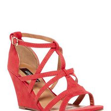 Incaltaminte Femei Elegant Footwear Sindy Strappy Caged Wedge Sandal CORAL