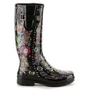 Incaltaminte Femei Sakroots Rhythm Owl Rain Boot Black Multi