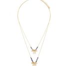 Bijuterii Femei Forever21 Layered Matchstick Necklace Bluegold