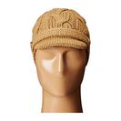 Accesorii Femei Michael Kors Cable Knit Peak Hat with Knit Brim Dark Camel