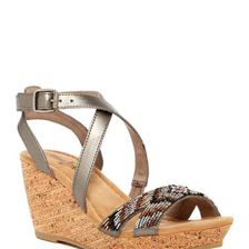 Incaltaminte Femei Minnetonka Zoey II Wedge Sandal PEWTER