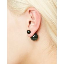 Bijuterii Femei Forever21 Round Ear Jackets Dark green