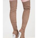 Incaltaminte Femei CheapChic Clear Case Over-the-knee Boots Taupe