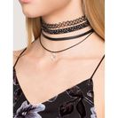 Bijuterii Femei CheapChic Silver Stars 2pc Choker Set Black