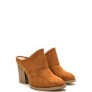 Incaltaminte Femei CheapChic Stitch It Pointy Chunky Mule Heels Whisky