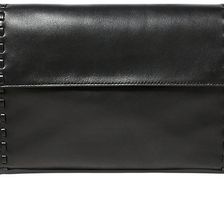 Ralph Lauren Fringed Leather Clutch Black