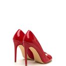 Incaltaminte Femei CheapChic Peep Show Faux Patent Leather Pumps Red