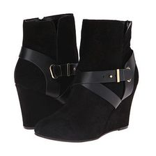 Incaltaminte Femei Chinese Laundry Ultimate Suede Wedge Bootie Black