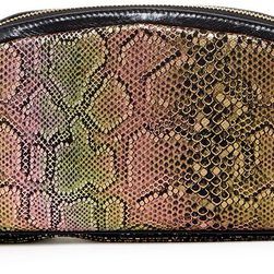 Hobo Jazel Snakeskin Print Suede Clutch IRIDESCENT EXOTIC