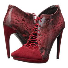 Penny Loves Kenny Kellie II Wine Suede/Printed Snake