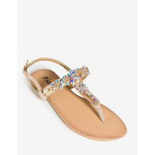 Incaltaminte Femei CheapChic Coronado-01 Mean Business Sandal Met Gold