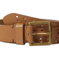 Accesorii Femei Fossil Diamond Perforated Belt Camel