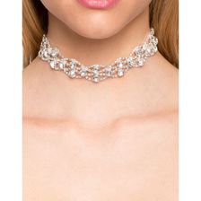 Bijuterii Femei CheapChic Almond Loop Rhinestone Choker Met Slvr