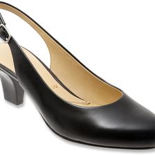 Trotters Pella Black Glazed Kid Leather