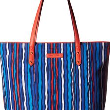 Vera Bradley Preppy Poly Tote Cobalt Stripe