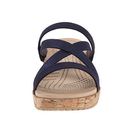 Incaltaminte Femei Crocs A-Leigh Shimmer Leather Mini Wedge Blue Shimmer