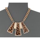 Bijuterii Femei GUESS Rectangular Shapes Collar Necklace GoldCrystalLeopard