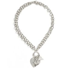 Bijuterii Femei GUESS Silver-Tone Heart Chain Bracelet silver