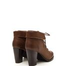 Incaltaminte Femei CheapChic Fold Move Faux Leather Lace-up Booties Chestnut