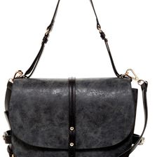 Steve Madden Shea Saddle Bag CHARCOAL
