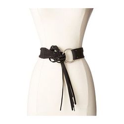 Accesorii Femei Frye 45mm Pebble Leather Fringe Belt with Ring Buckle BlackAntique Nickel