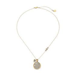 Bijuterii Femei Michael Kors Mother-of-Pearl Monogram Necklace GoldMother-of-PearlClear