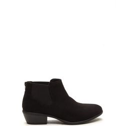 Incaltaminte Femei CheapChic Down The Stretch Faux Suede Booties Black