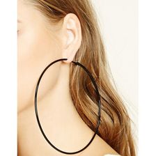 Bijuterii Femei Forever21 Oversized Hoop Earrings Black