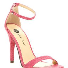 Incaltaminte Femei Michael Antonio Jaxine Snake Print High Heel Sandal Pink