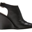 Incaltaminte Femei See by Chloe Grainy Leather Slingback On A Wedge Black